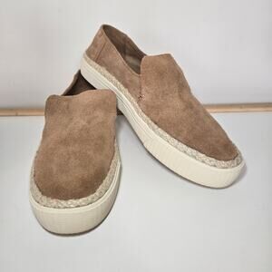 TOMS Sunset Toffee Suede Women's Tan Slip-On Espadrille Sneakers Size 8